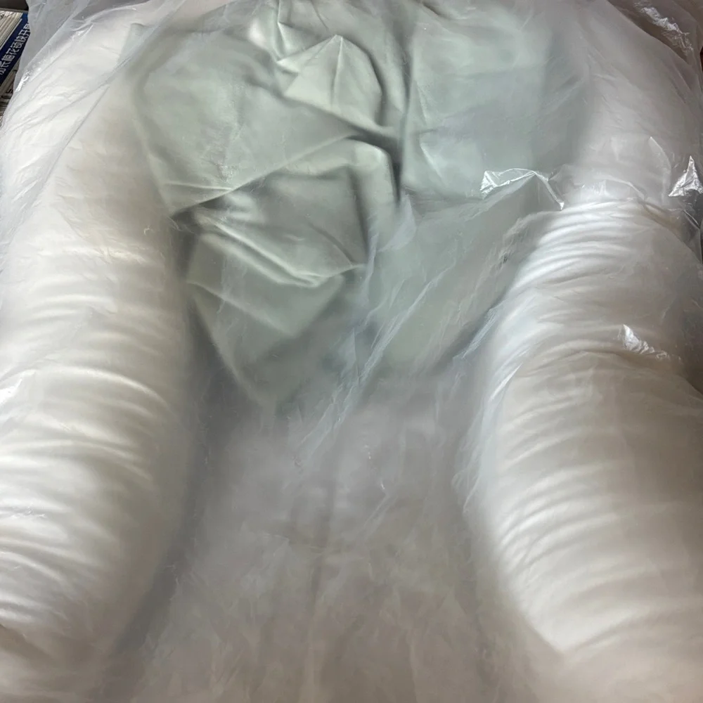 White and Gray dog bed